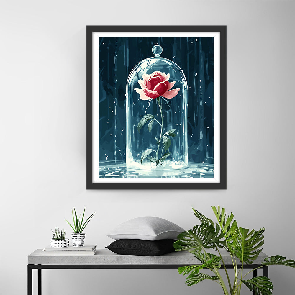 Eingesperrte rosa Rose Diamond Painting