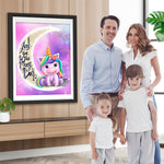 Einhorn auf dem Mond Diamond Painting