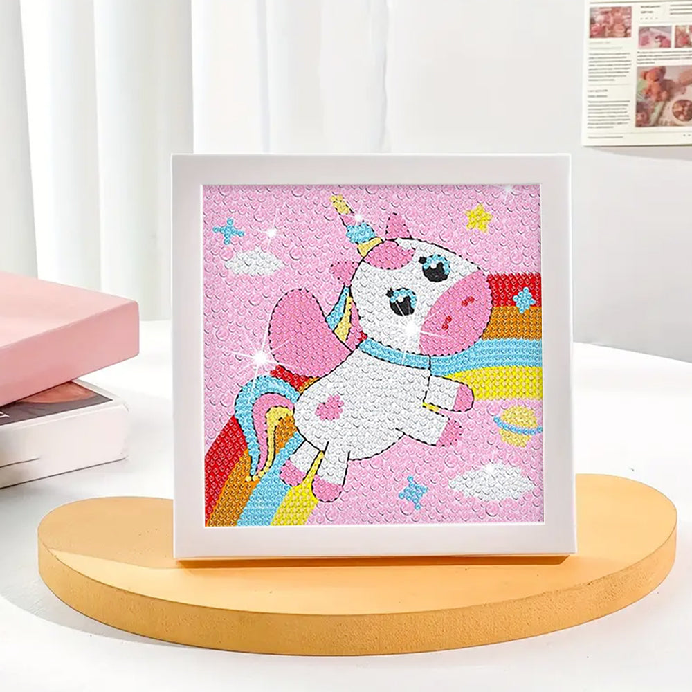 Einhorn jagt Regenbogen Mini-Kristallpünktchen Diamond Painting