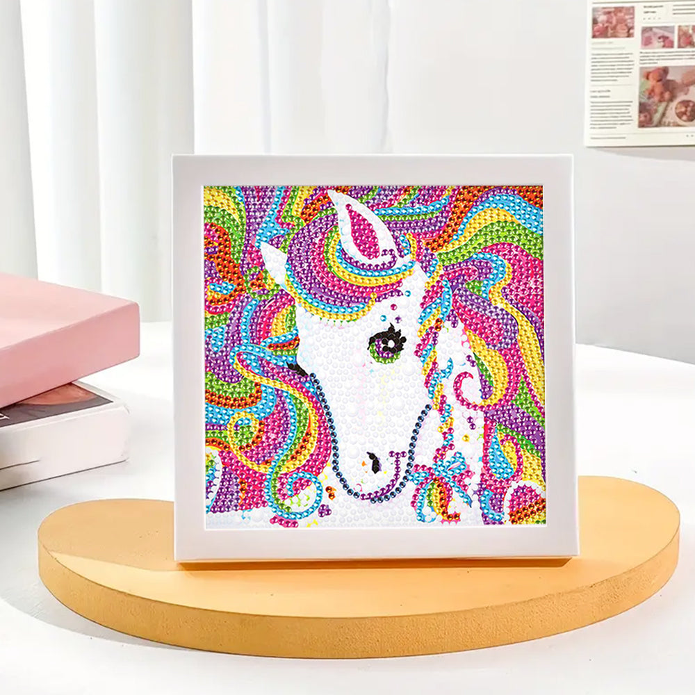 Einhorn mit Regenbogenmähne Mini-Kristallpünktchen Diamond Painting