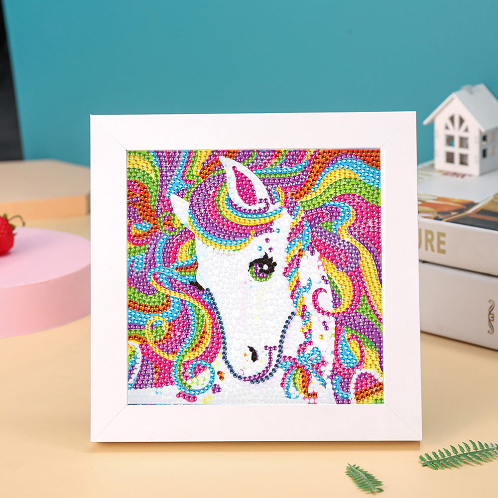 Einhorn mit Regenbogenmähne Mini-Kristallpünktchen Diamond Painting
