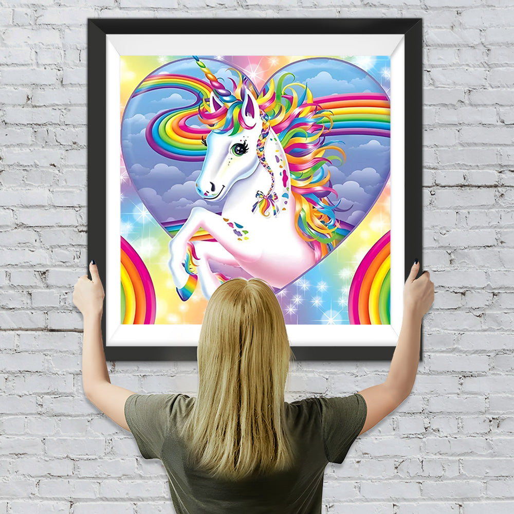 Einhorn und Herz Diamond Painting