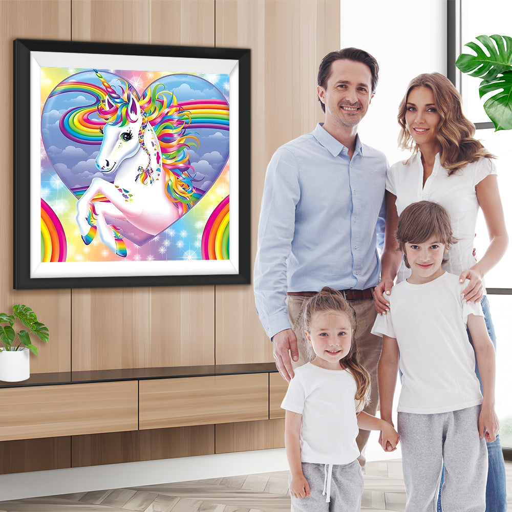 Einhorn und Herz Diamond Painting
