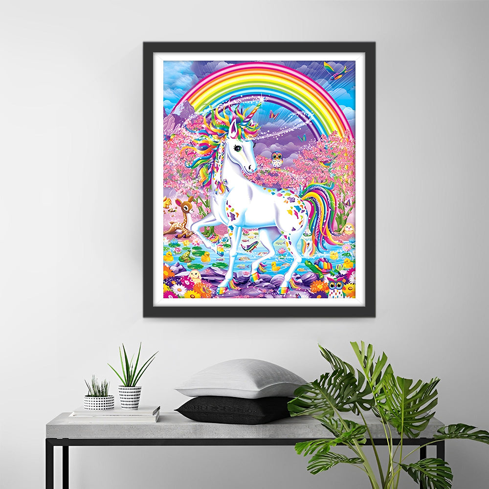Einhorn und Regenbogen Diamond Painting