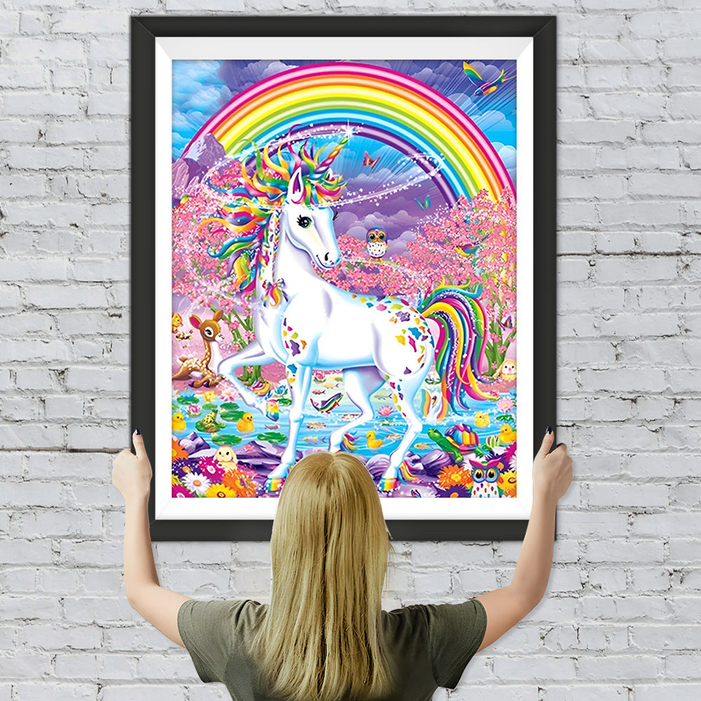 Einhorn und Regenbogen Diamond Painting