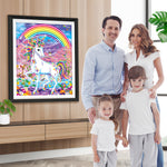 Einhorn und Regenbogen Diamond Painting