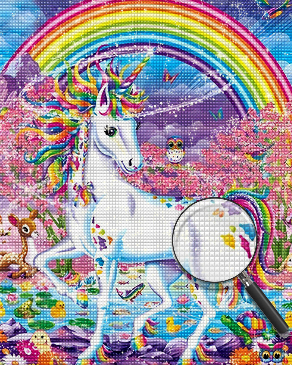 Einhorn und Regenbogen Diamond Painting