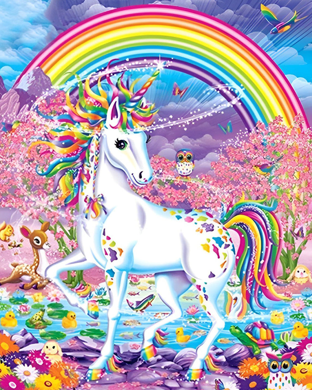Einhorn und Regenbogen Diamond Painting