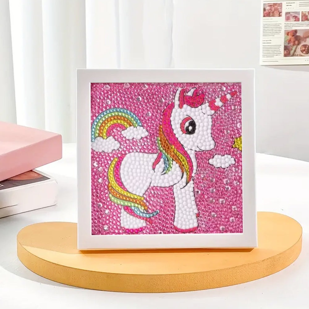 Einhorn und Regenbogen Mini-Kristallpünktchen Diamond Painting
