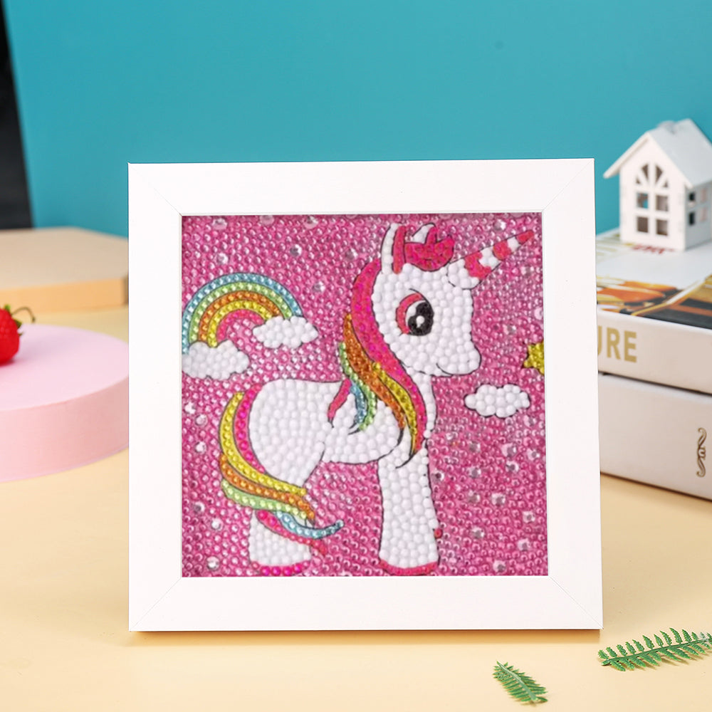 Einhorn und Regenbogen Mini-Kristallpünktchen Diamond Painting