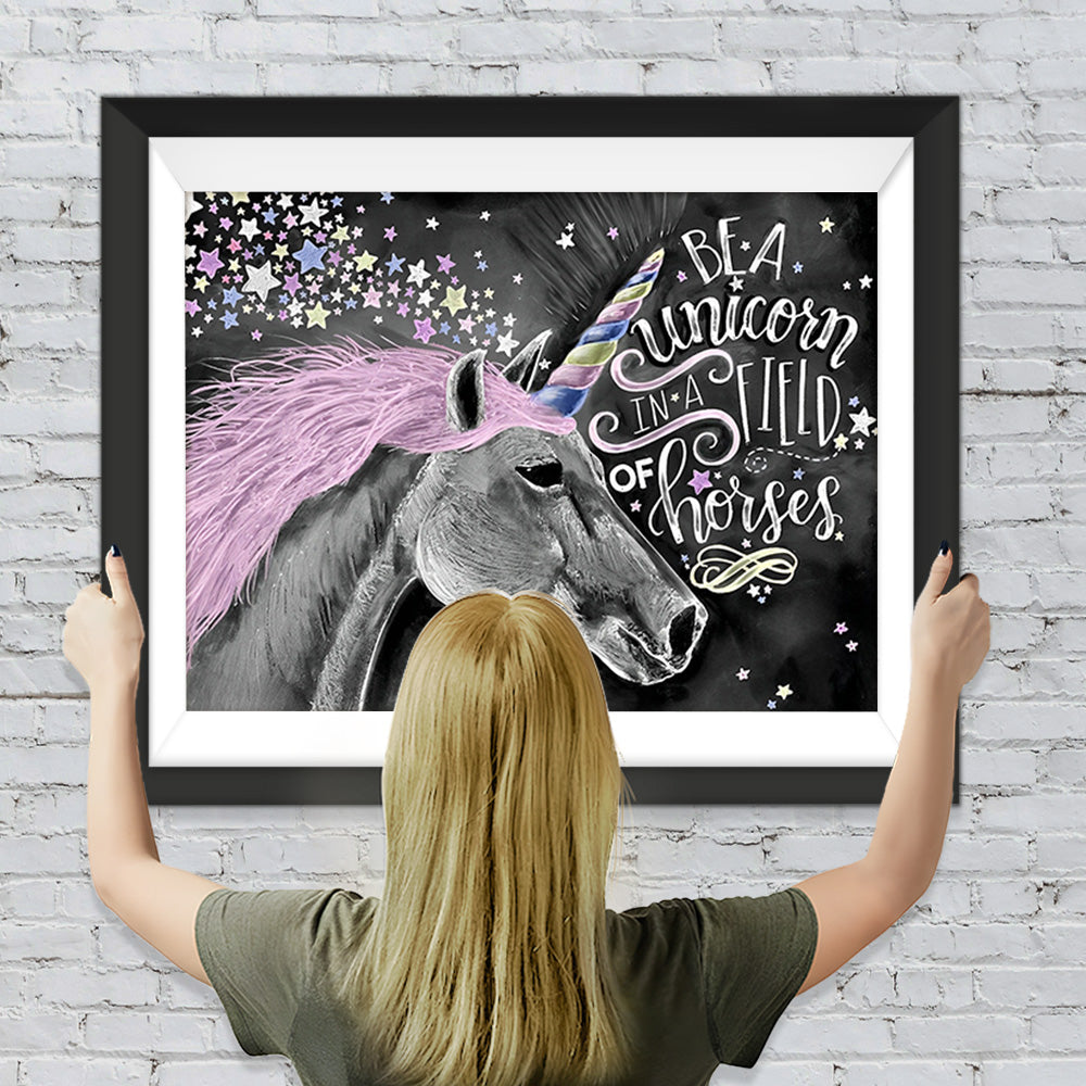 Einhorn und Sterne Diamond Painting
