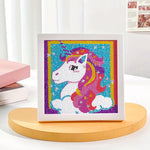 Einhorn und Sterne Mini-Kristallpünktchen Diamond Painting