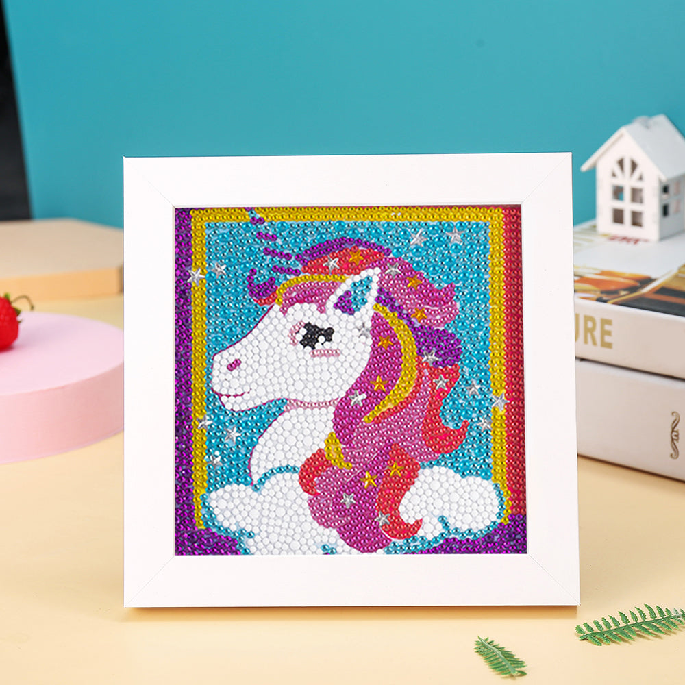 Einhorn und Sterne Mini-Kristallpünktchen Diamond Painting