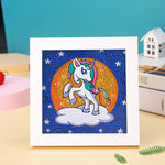 Einhorn und Vollmond Mini-Kristallpünktchen Diamond Painting