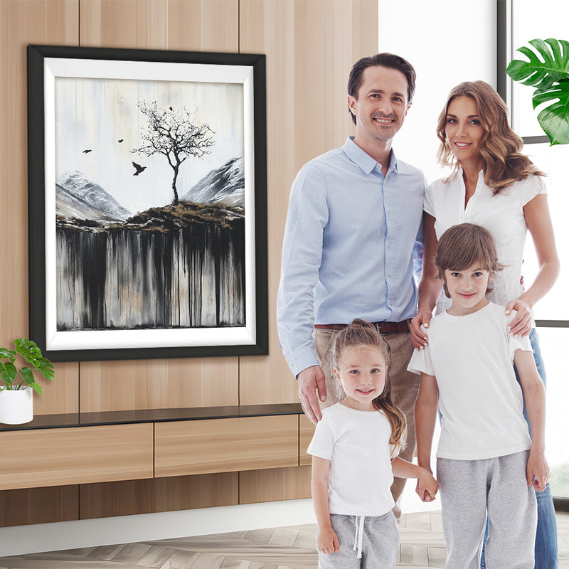 Einsamer Baum auf der Klippe Diamond Painting