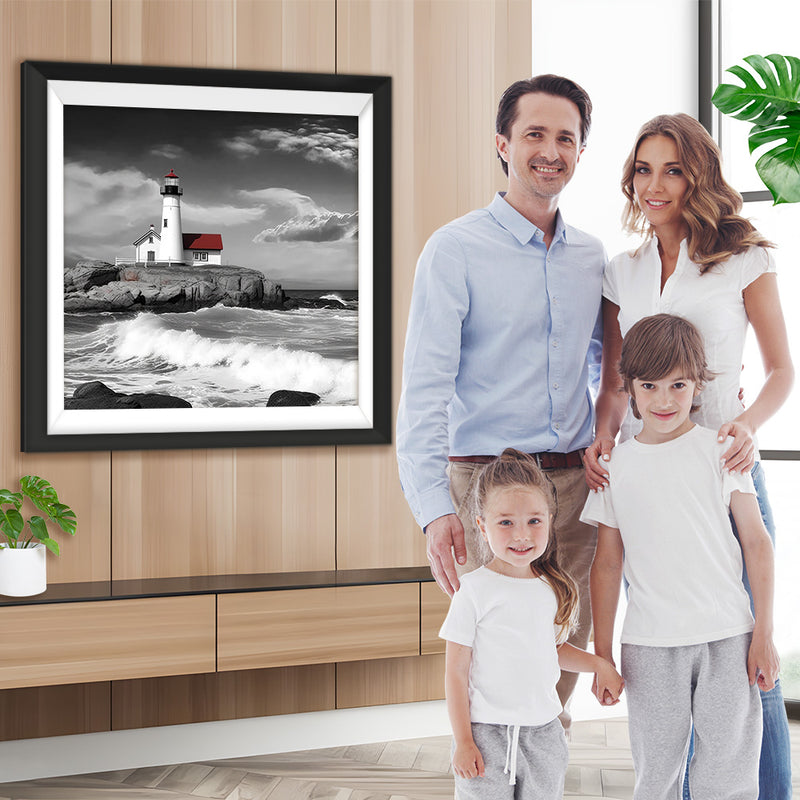 Einsamer Leuchtturm am Meer Diamond Painting