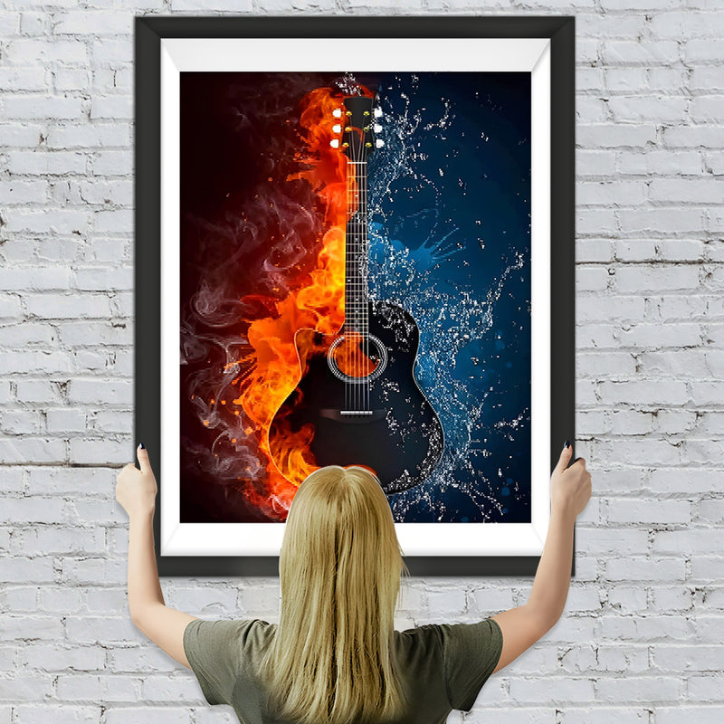 Eis Feuer Gitarre Diamond Painting