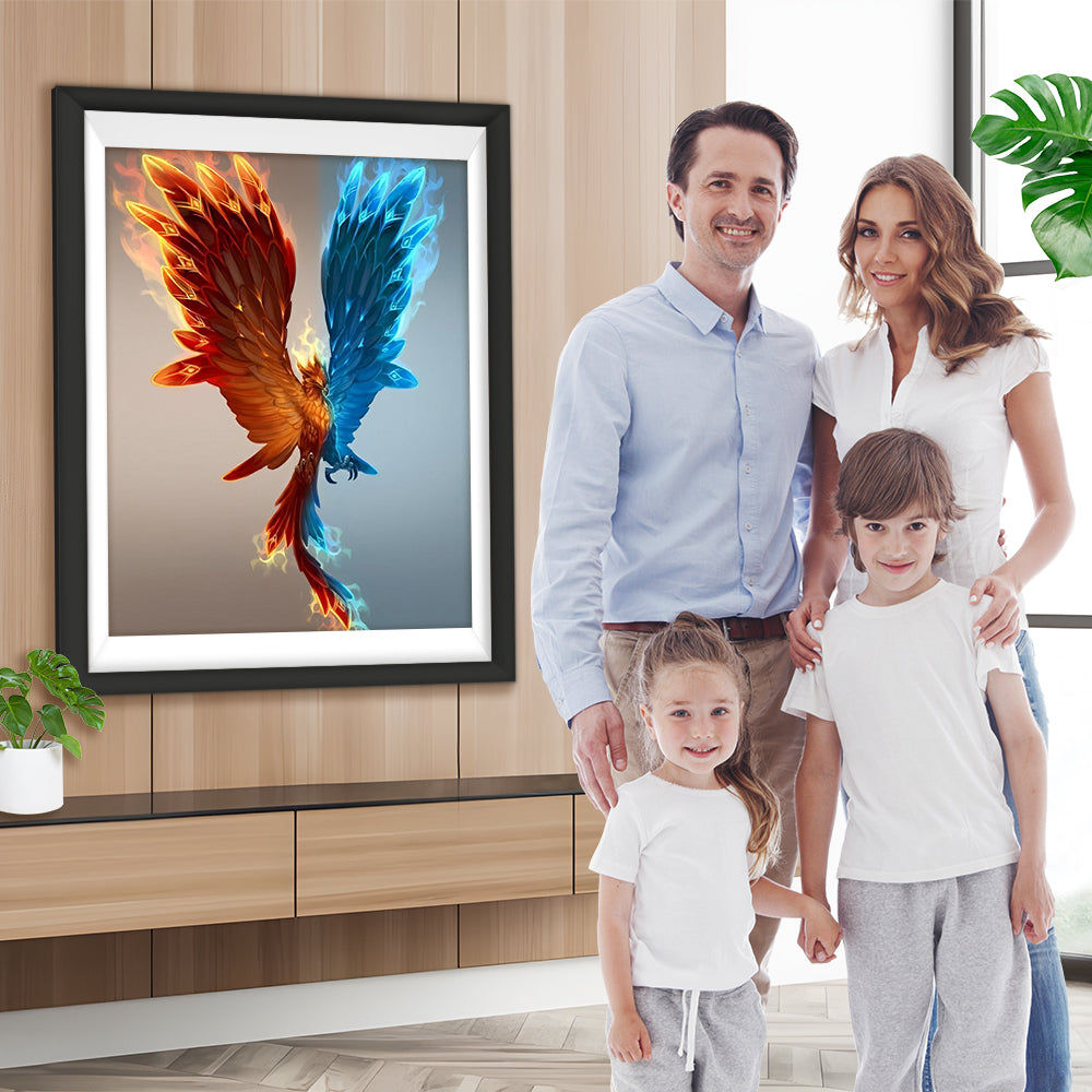Eis- und Feuer-Phönix Diamond Painting