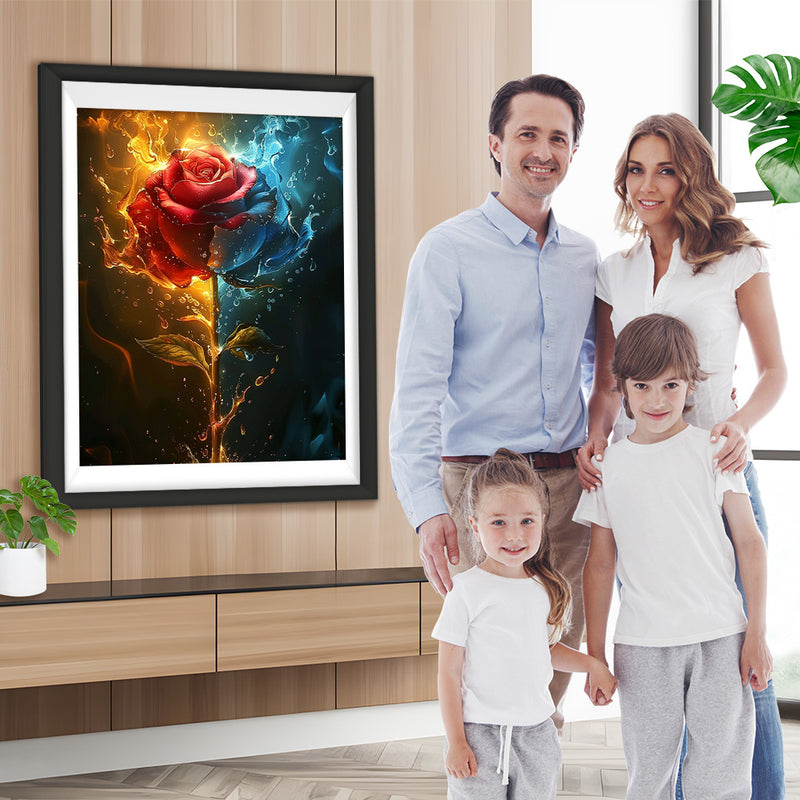 Eis und Feuer Rose Diamond Painting