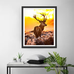 Elch bei Sonnenuntergang Diamond Painting