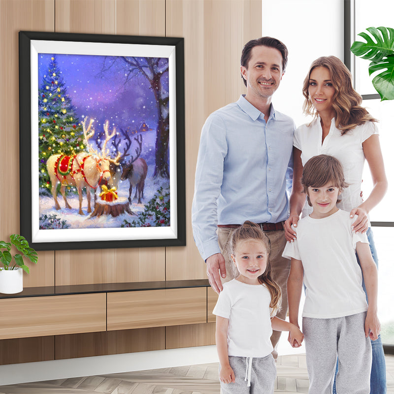 Elche Weihnachtsbaum Geschenk Diamond Painting