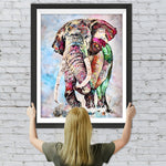 Elefant Aquarelliert Diamond Painting