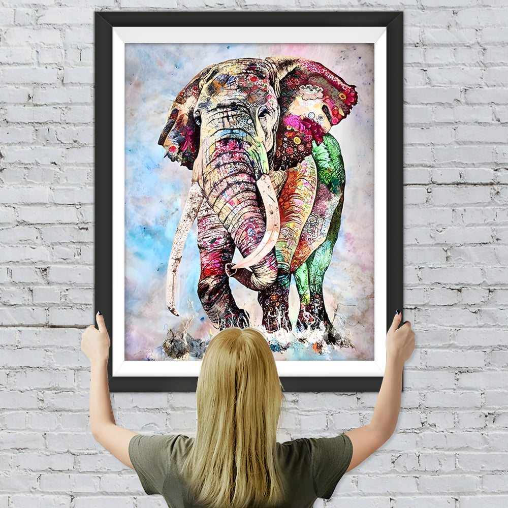 Elefant Aquarelliert Diamond Painting