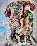 Elefant Aquarelliert Diamond Painting