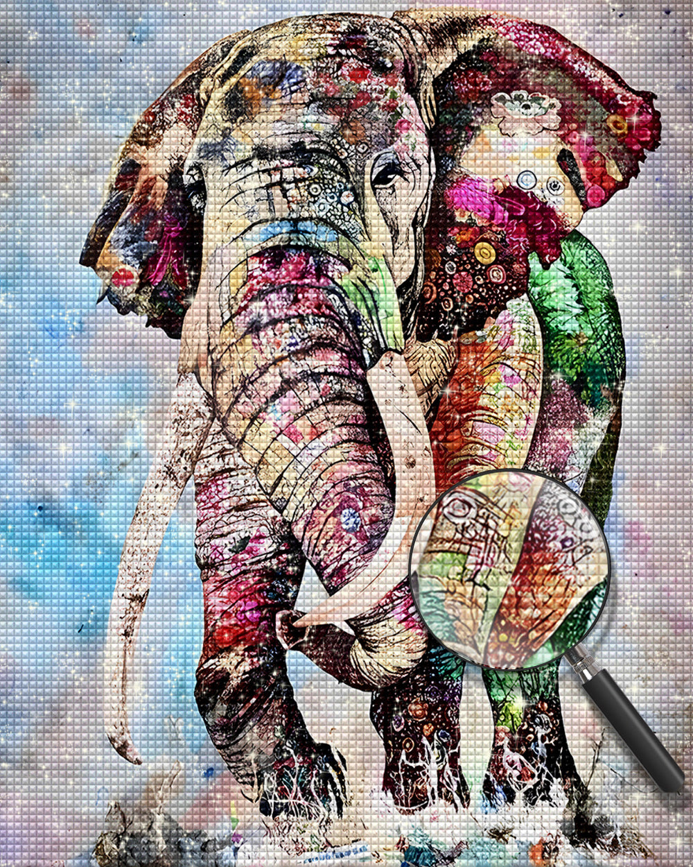 Elefant Aquarelliert Diamond Painting