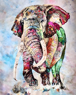 Elefant Aquarelliert Diamond Painting