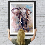Elefant auf dem Bild Diamond Painting