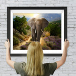 Elefant auf dem Weg Diamond Painting