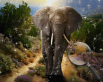 Elefant auf dem Weg Diamond Painting