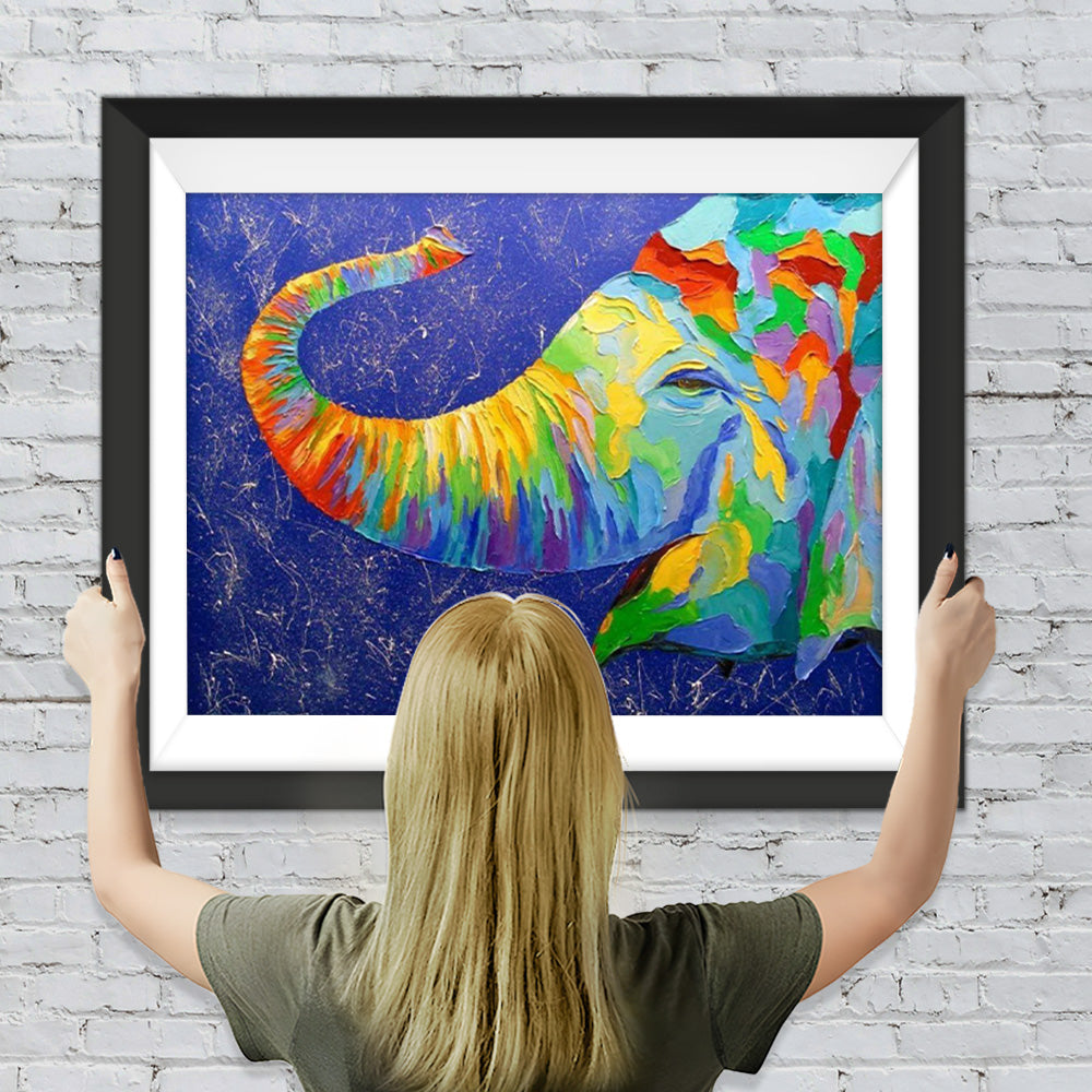 Elefant in bunten Farben Diamond Painting