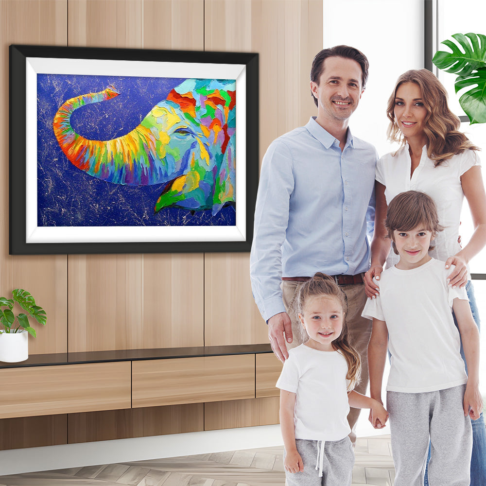 Elefant in bunten Farben Diamond Painting