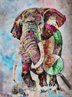 Elefant in Wasserfarben Diamond Painting