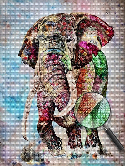 Elefant in Wasserfarben Diamond Painting