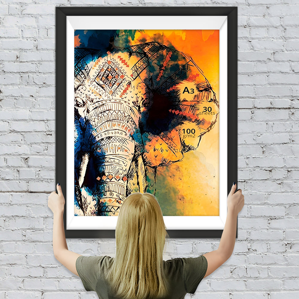 Elefant mit abstrakten Mustern Diamond Painting