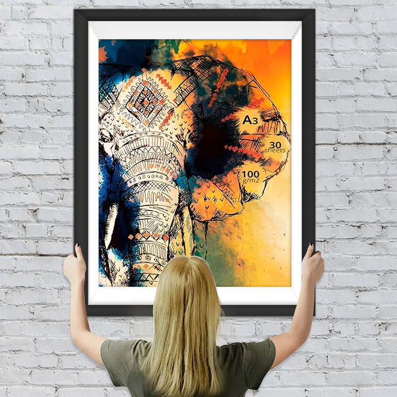 Elefant mit abstrakten Mustern Diamond Painting