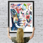 Elefant mit Blumen Diamond Painting