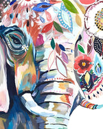 Elefant mit Blumen Diamond Painting