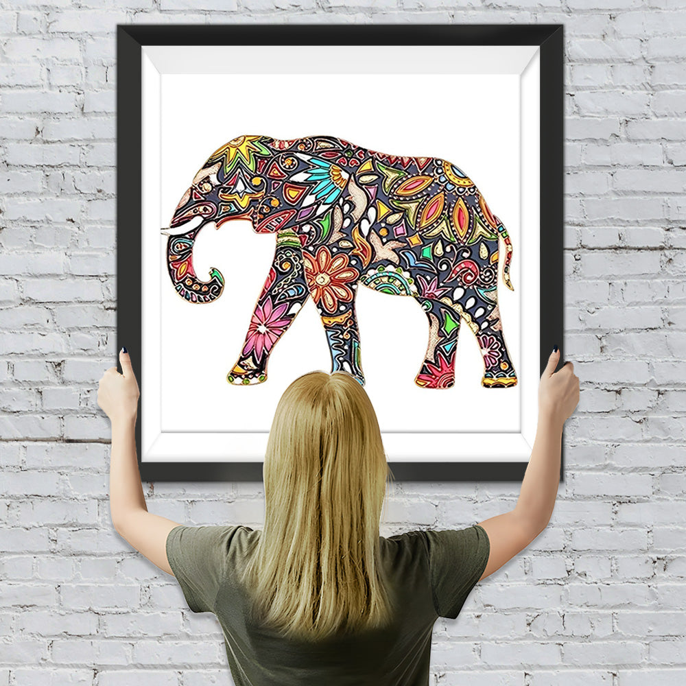 Elefant mit Mustern Diamond Painting