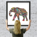 Elefant mit Mustern Diamond Painting