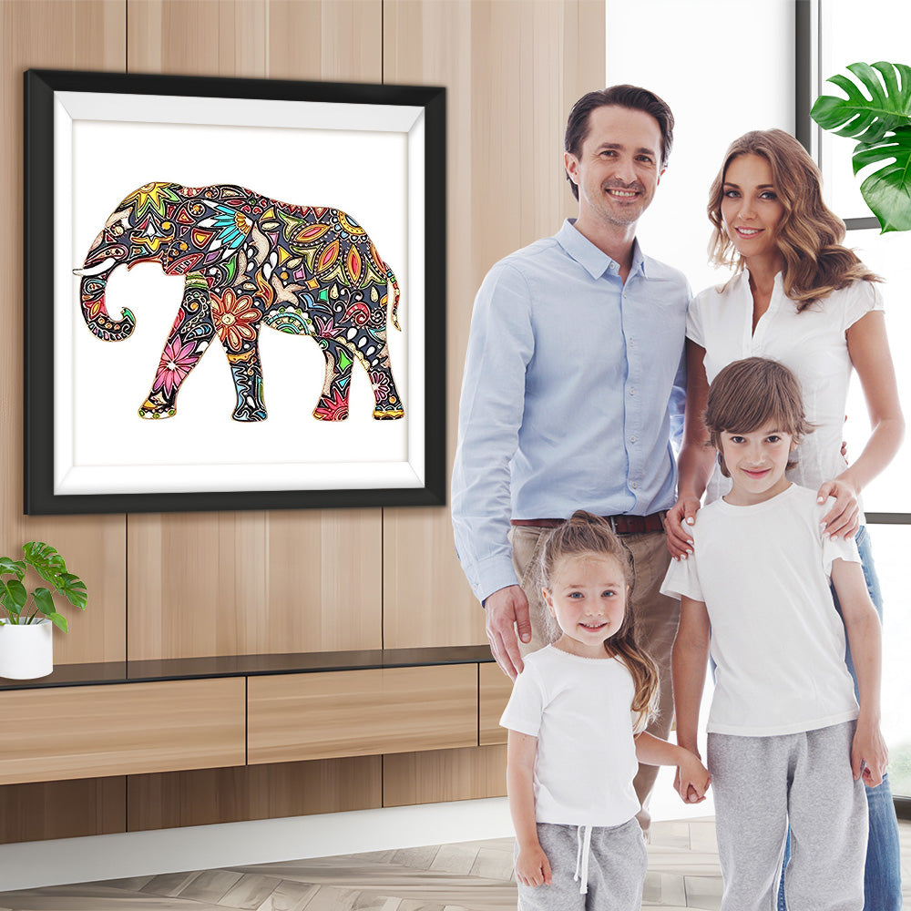Elefant mit Mustern Diamond Painting