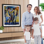 Elefant und sein Baby Diamond Painting