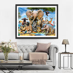 Elefant und Tierfreunde Diamond Painting
