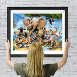 Elefant und Tierfreunde Diamond Painting