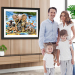 Elefant und Tierfreunde Diamond Painting
