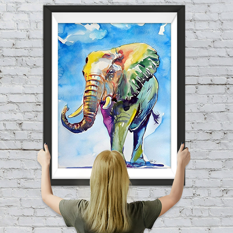 Elefant unter blauem Himmel Diamond Painting