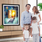 Elefant, Zebra und Bücher Diamond Painting